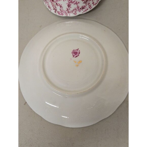 2 Coalport Maple Time Chintz Cup And Saucer Pink Mulberry Bone China 1949-1960 - Picture 5 of 6
